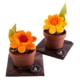 Chocolate flower. Milk and white chocolate.